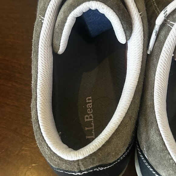 LL Bean Suede Shoe Sneaker 277619 Brown/Pink Lace Up Walking Casual Womens Sz 8 - Picture 5 of 15